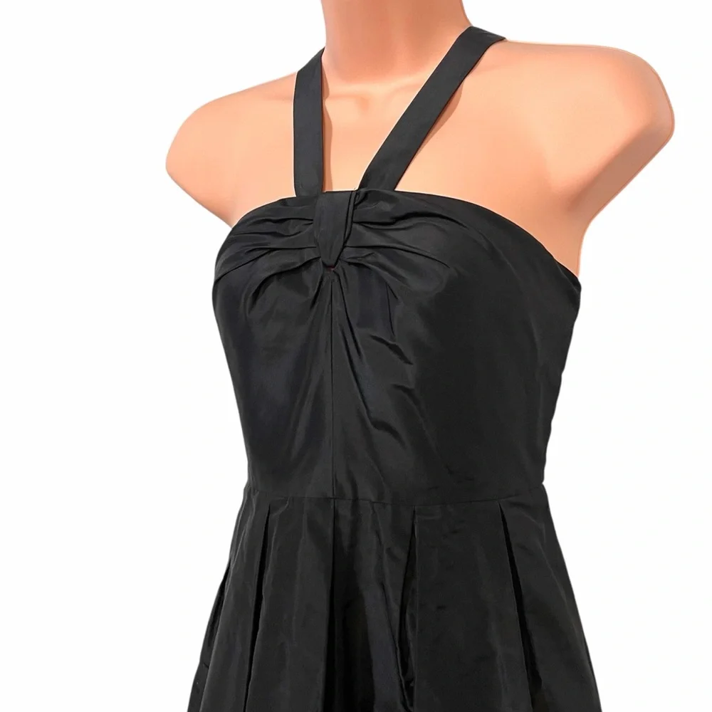 J. Crew Black Silk Halter Neckline Dress